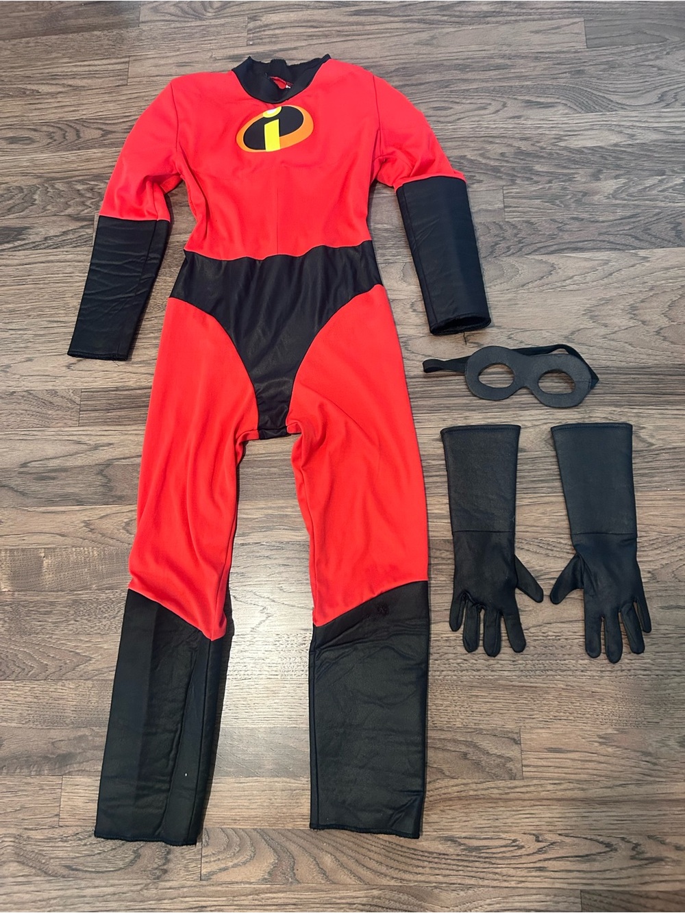 Kids incredibles Costume 8-10 with Mask and Gloves